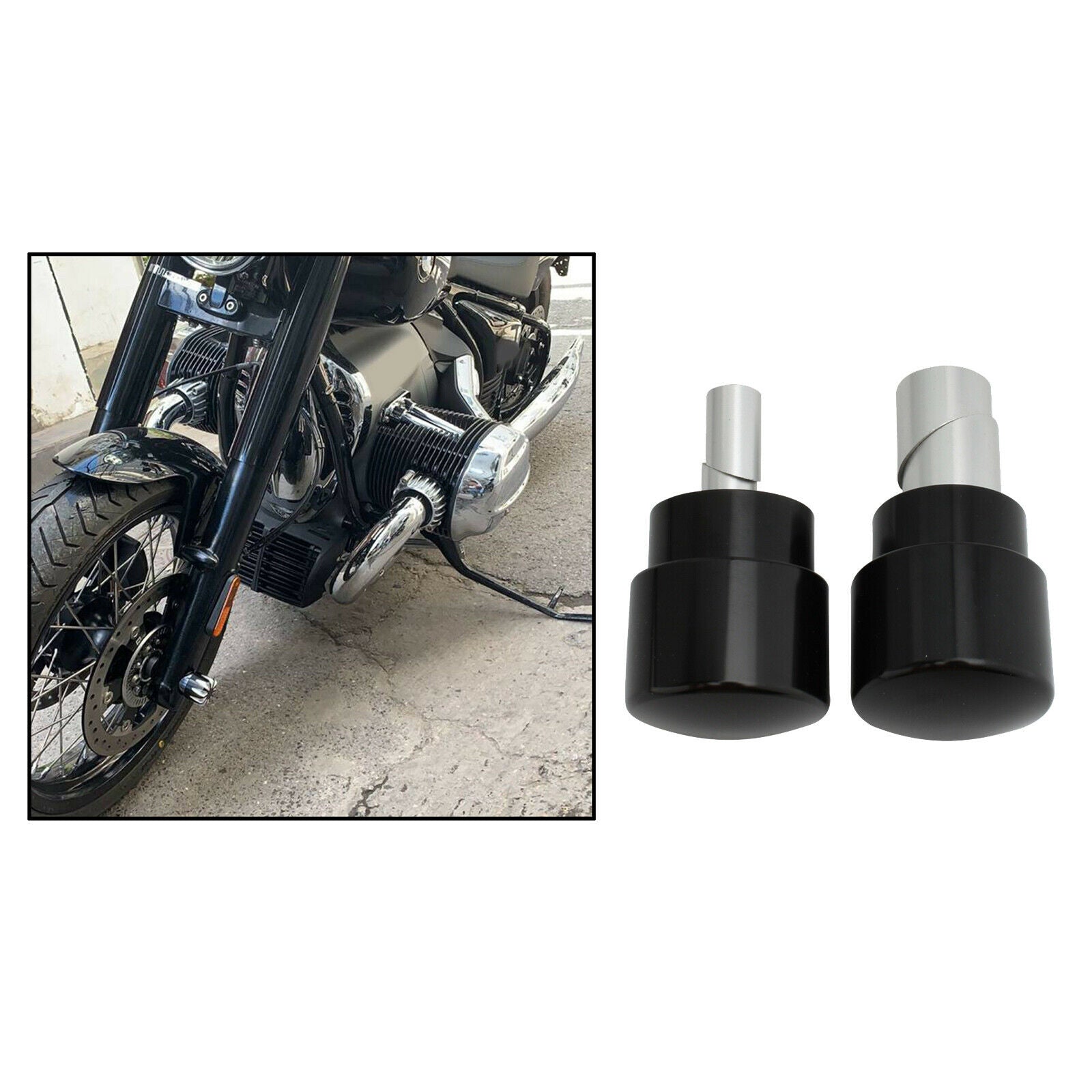 1 Pair Front Axle Caps Nut Cover Cover Caps Bolt For BMW R18 R 18 C Black