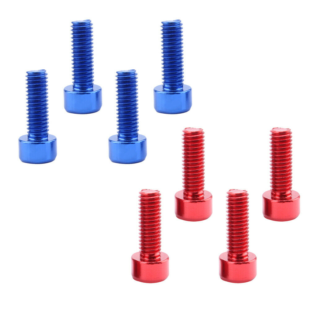 8 Pieces Aluminum Alloy Water Bottle Cage Bolts Screws for Mountain Bike Bicycle