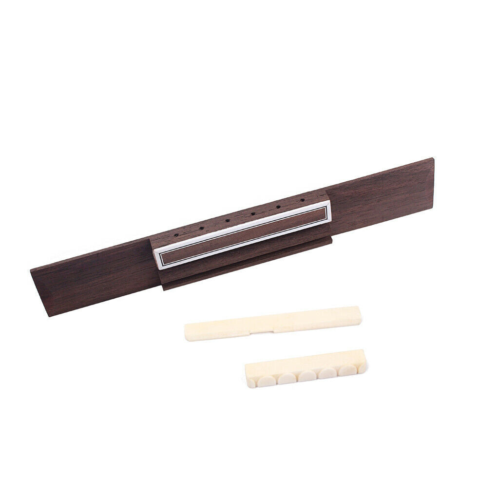Rosewood Classic Guitar Bridge + Slotted Violin Parts