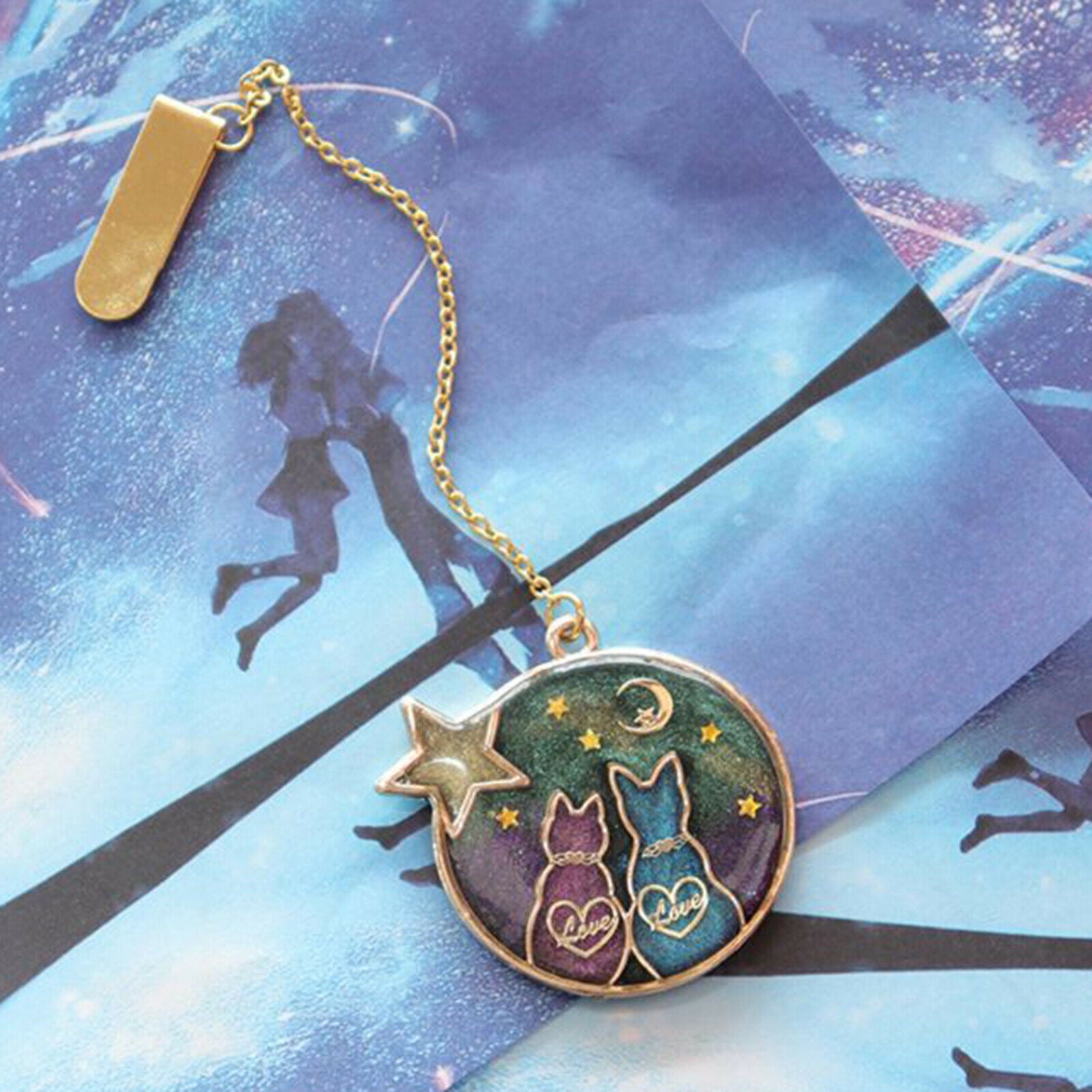 8pcs Cute Cat Open Bezel Pendants Frame Charms for Jewelry Findings DIY