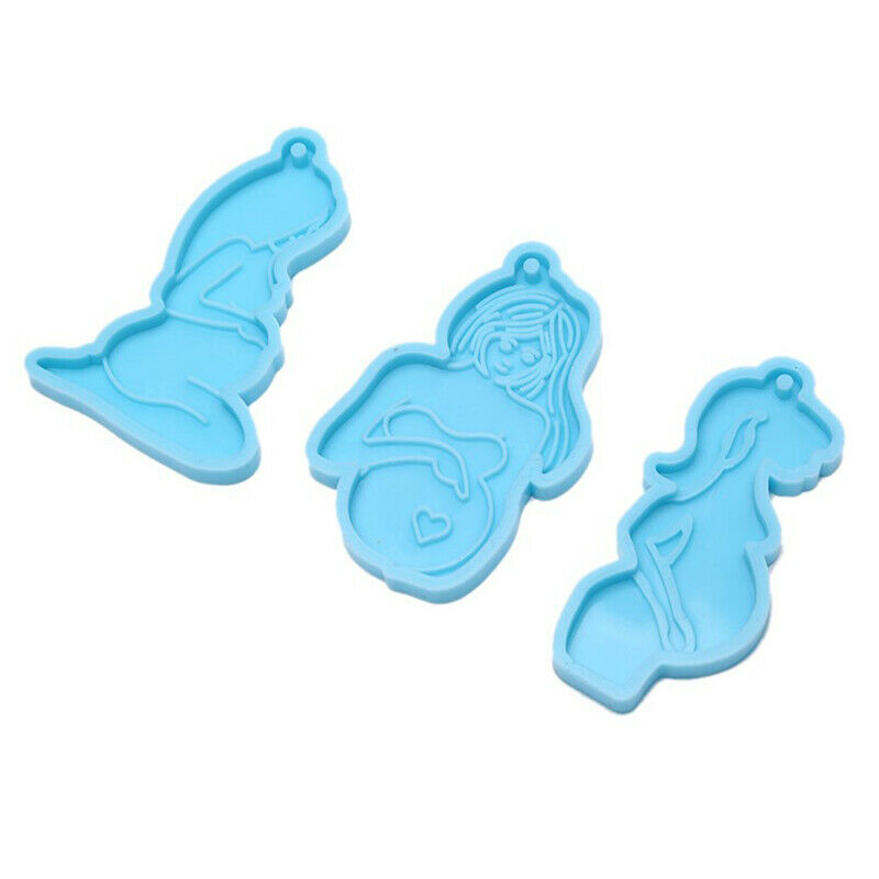 3PCS/SET Shiny Breastfeeding Mother Baby Mold Silicone Mold DIY Jewelry K.l8