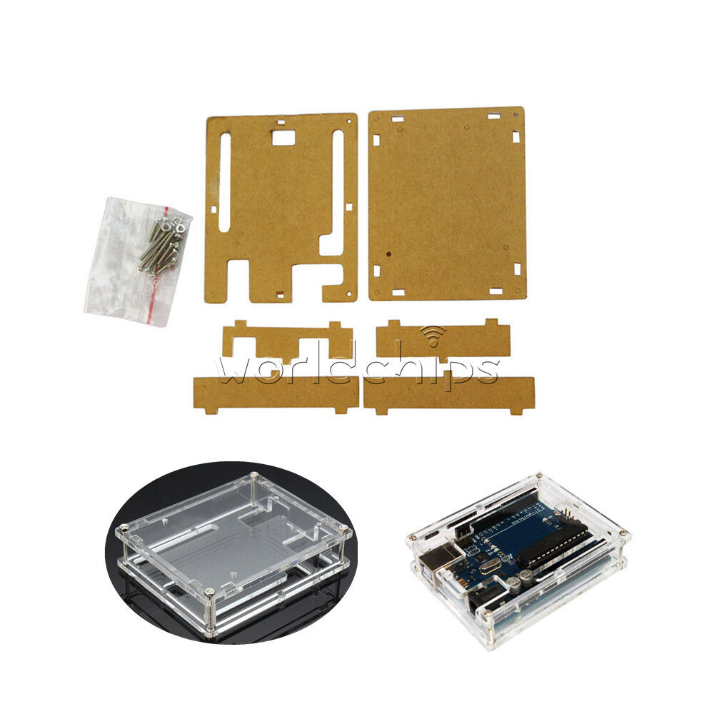 Clear Acrylic Box Enclosure Transparent Case Shell F Arduino Uno R3 Module Board