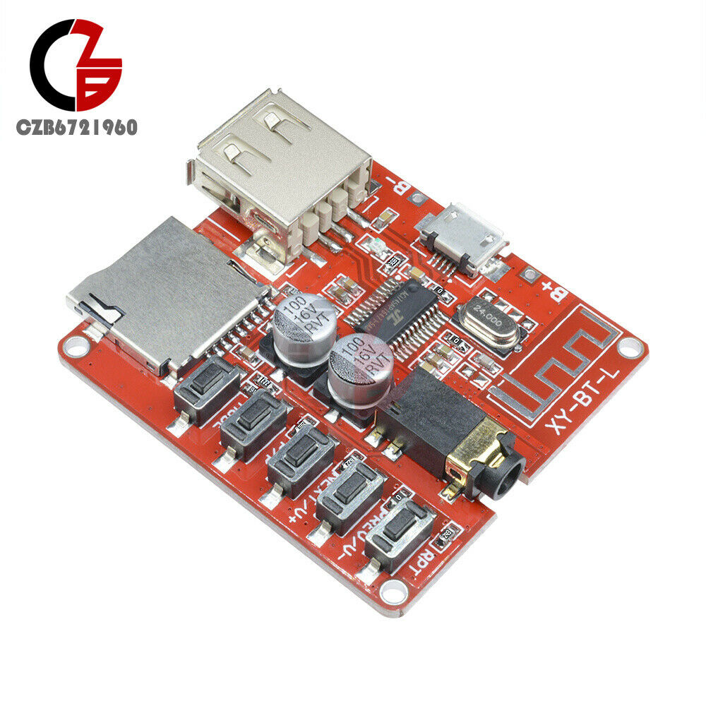Bluetooth 4.1 Audio Decoder MP3 Player Board 3.7-5V Micro USB TF SD Card Module