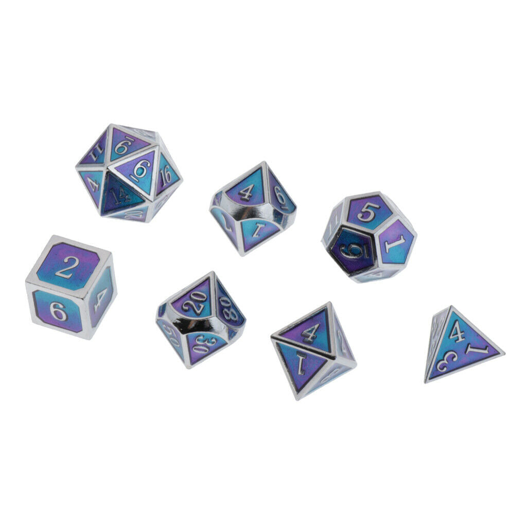 7x 16mm Multi-sided Dice D4 D6 D8 D10 D12 D20 Die for MTG RPG Casion Game D
