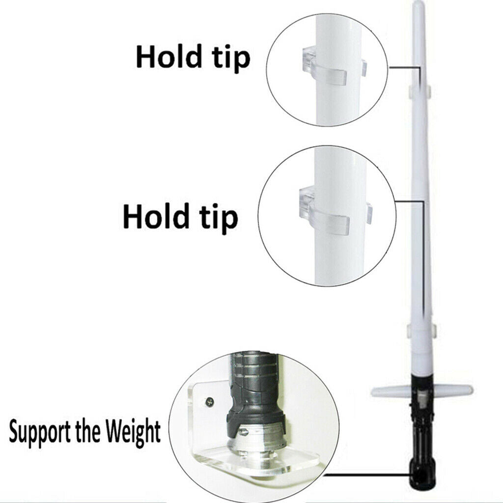 Clear Wall Mounted Acrylic Display Stand for Light Saber Vertical Rack