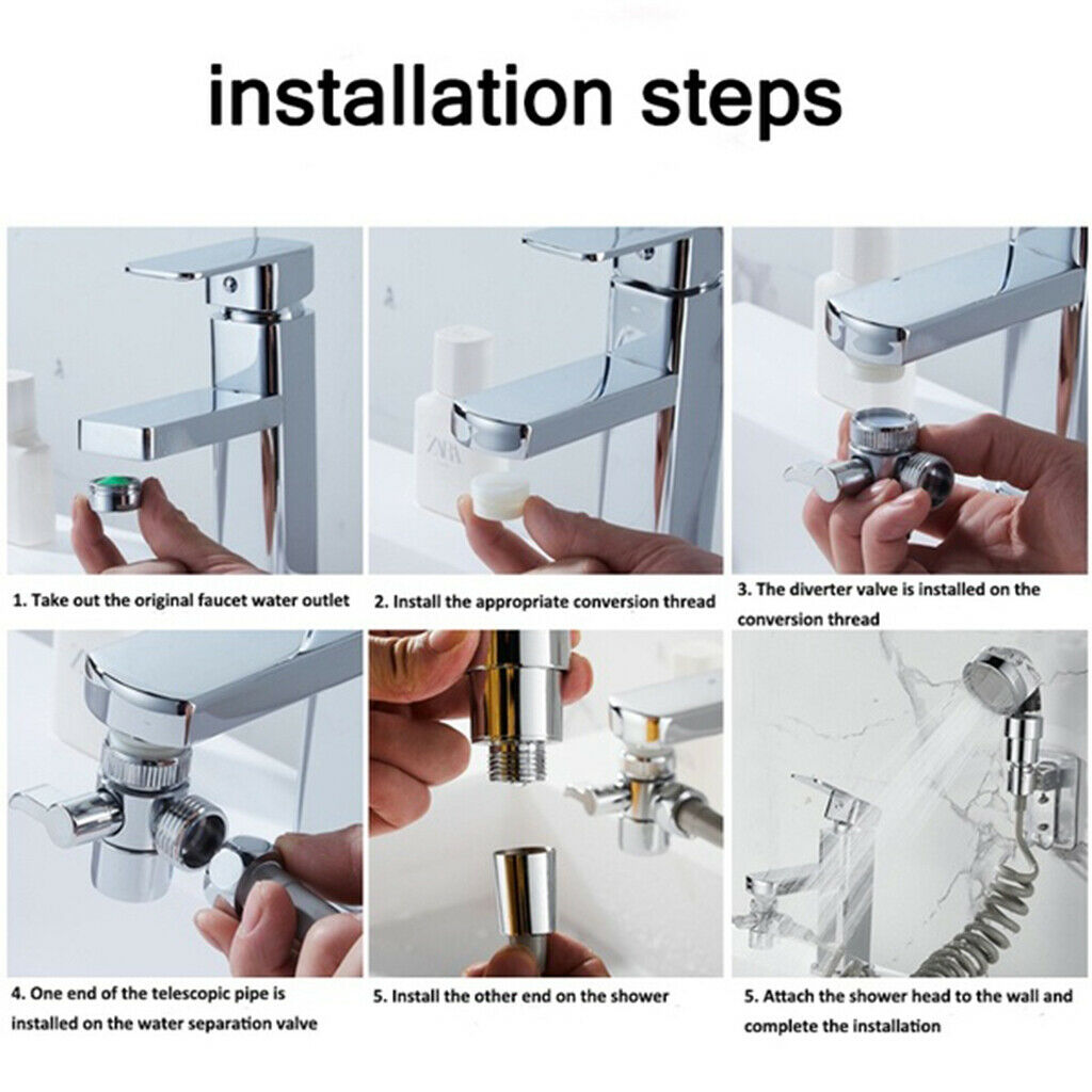 Flexible External Shower Set Bathroom w/ 1.5m Hose Easy to Install for Bidet