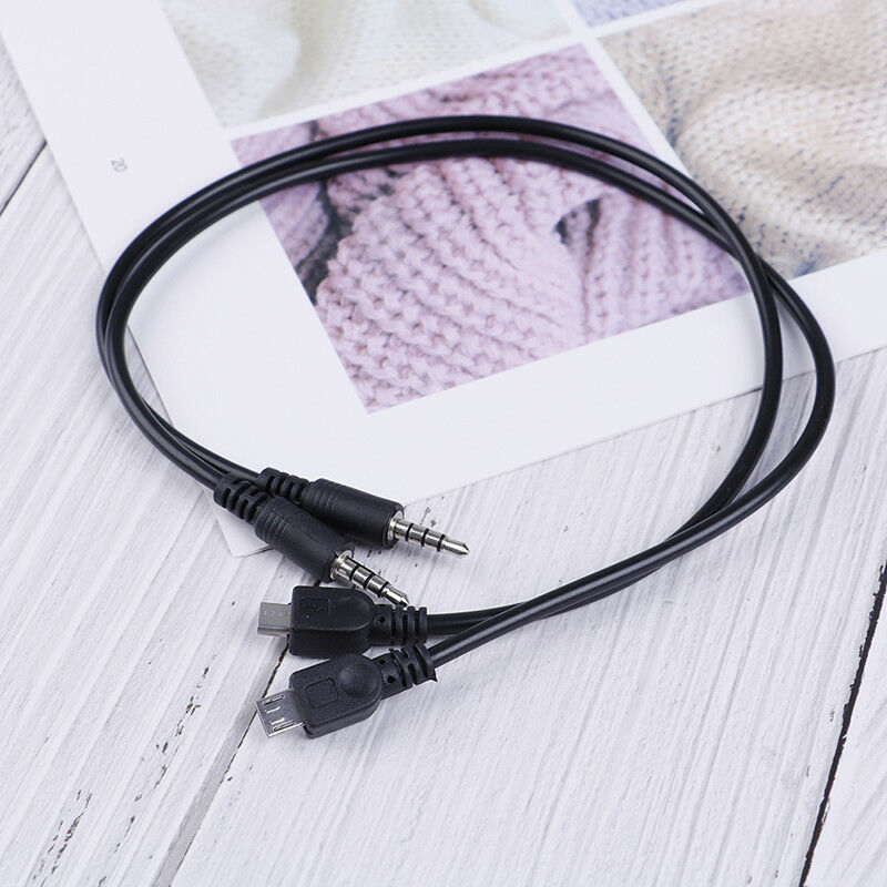 2pcs 3.5mm stereo male to micro USB male car AUX out cable for Android .l8