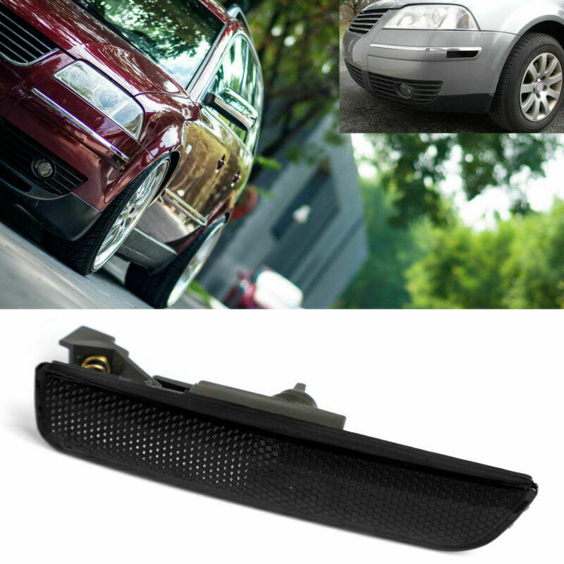 Left Black Front Bumper Side Marker Lights For 2001-2005 VW Passat B5.5 CN