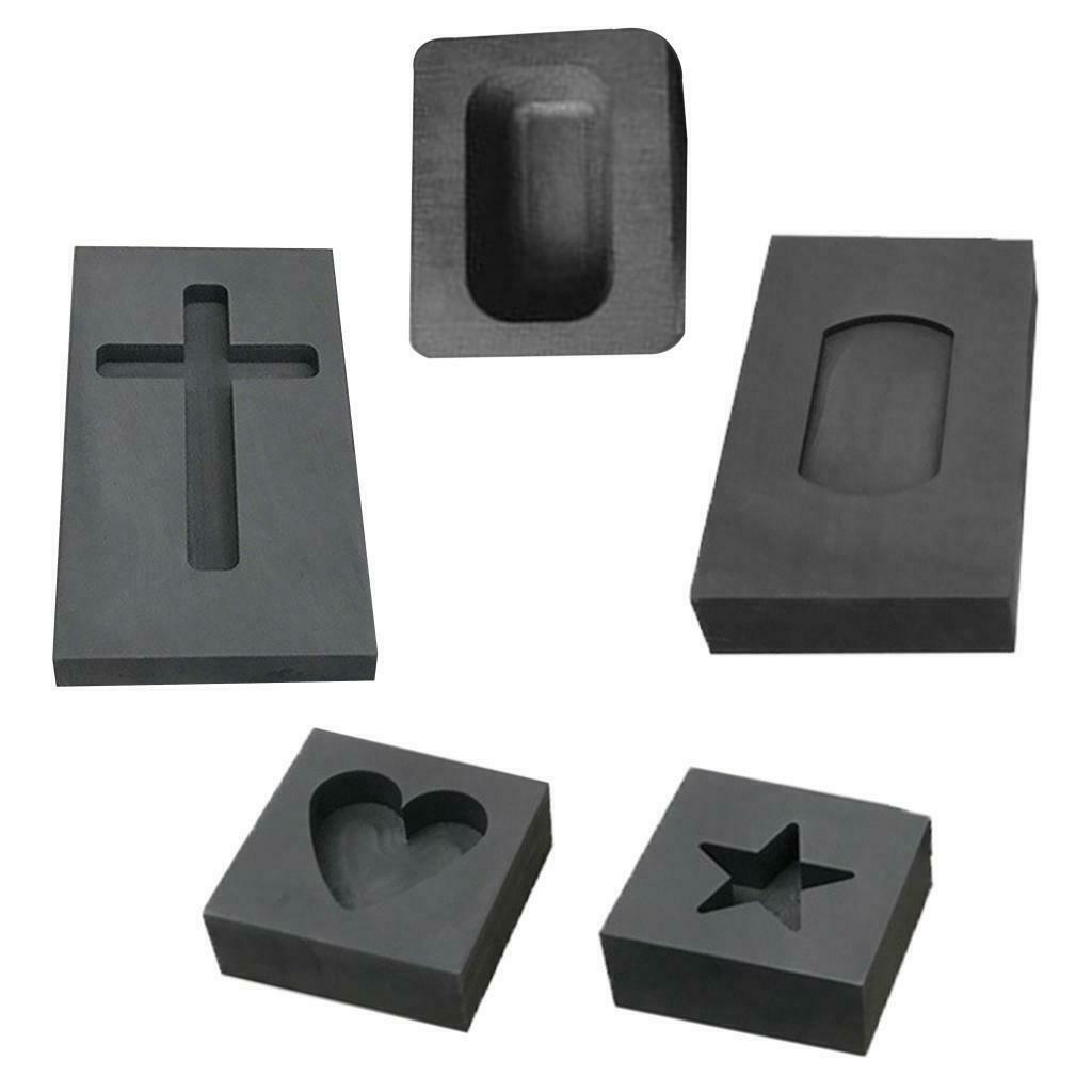 Black Crucible Graphite Ingot Melting Metal Bar Mold Casting Refining Cross