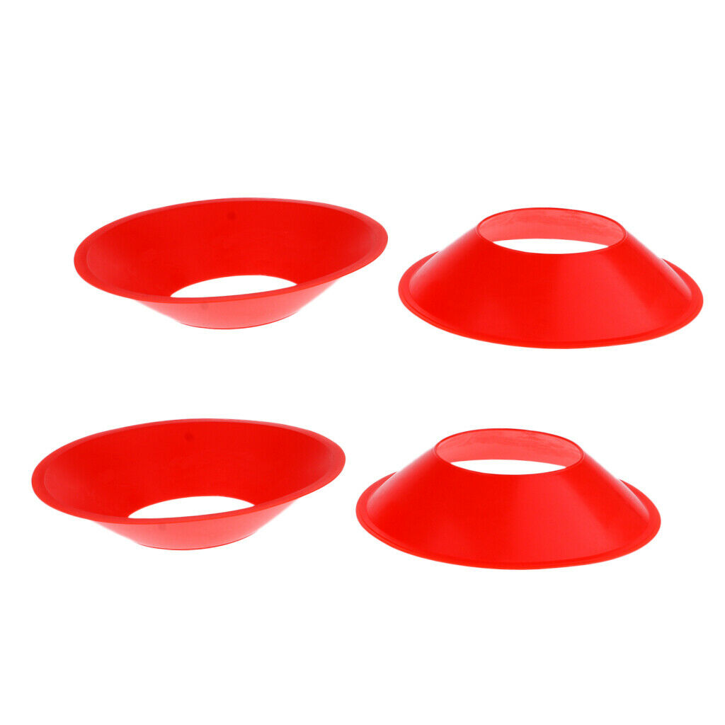 4pcs Football Soccer Training Mark Disc Plate Obstacle Signpost  Red
