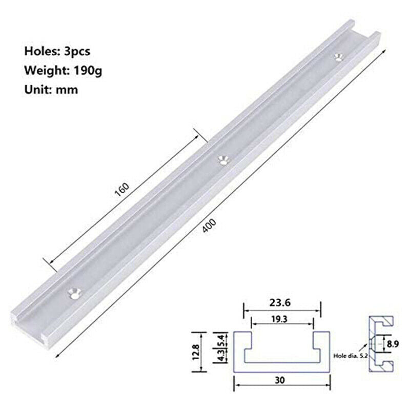 4X(T Track Clamp T Track Miter Track Jig Fixture Slot Straight Edge Metal  V4F2)