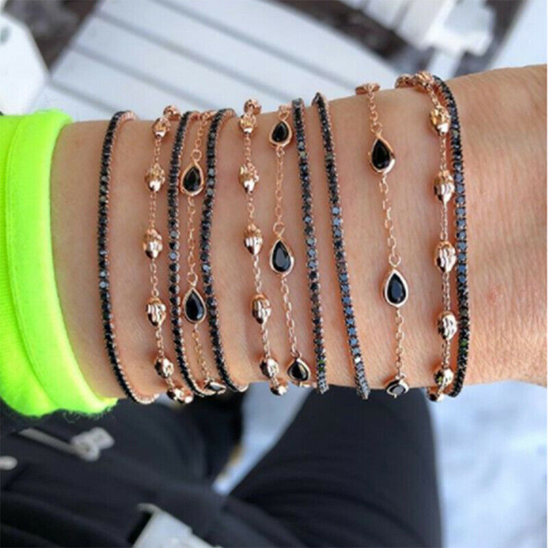 3Pcs Bohemian Water Drops Bracelets Bangles Set Fashion Women Jewelry Gif.l8