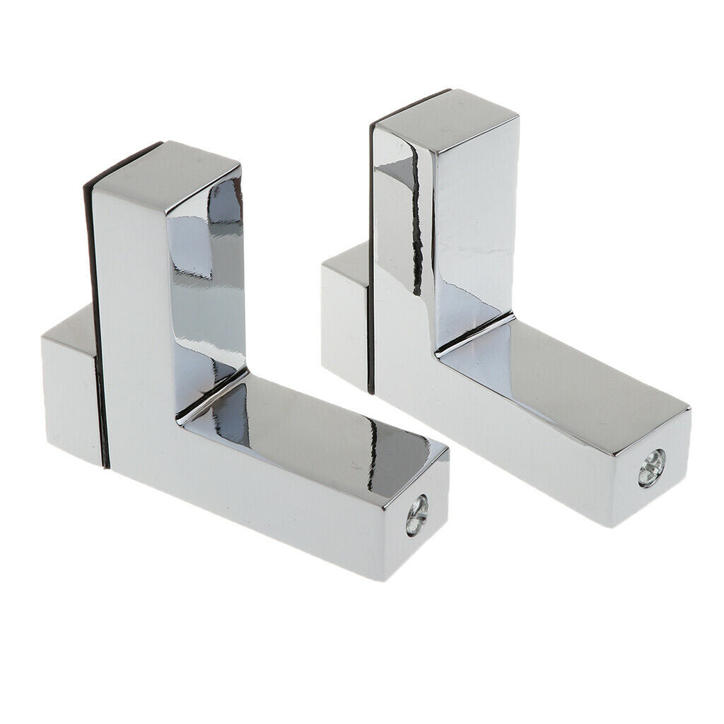 2 pcs. Glass shelf brackets for wall mounting glass clip clamp L