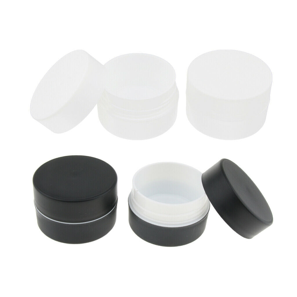 Pack of 4, PP Plastic Pot Jars, Refillable Cosmetic Containers, for Scrubs,