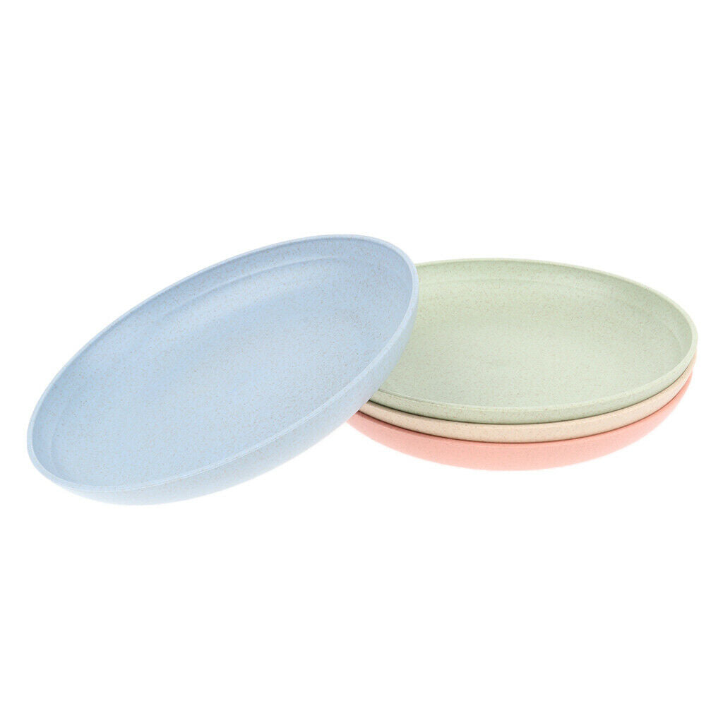 4 Pieces Outdoor Food Container Plates Set Camping Dishes for Fruits Bread