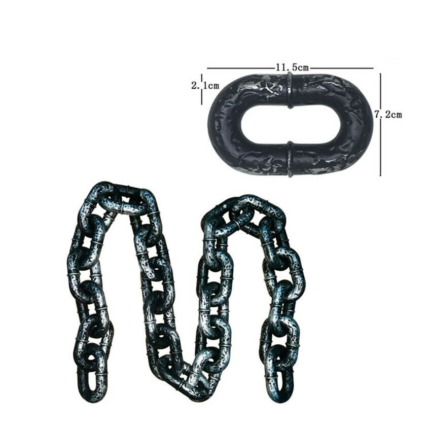 Giant Halloween Chain 70" Plastic for Scary Costumes, Props for Haunted Houses
