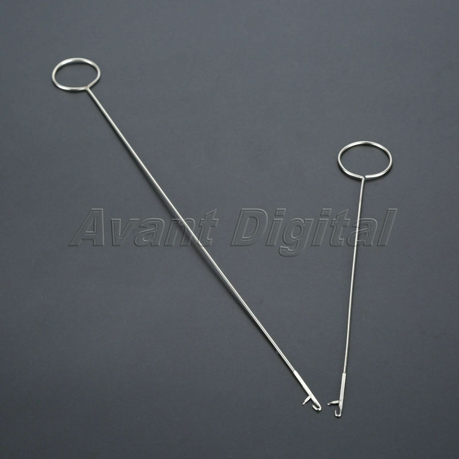 2Pcs Stainless Steel Sewing Loop Turner Hoop 18/26.5cm Home Sewing Accessories