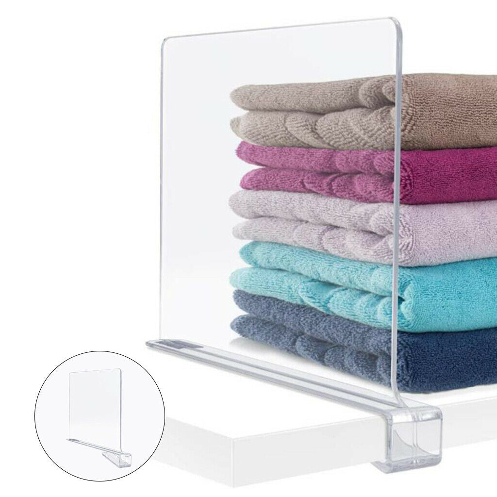 No-Slip Acrylic Shelf Dividers Cabinet Storage Divider Invisible Organizer