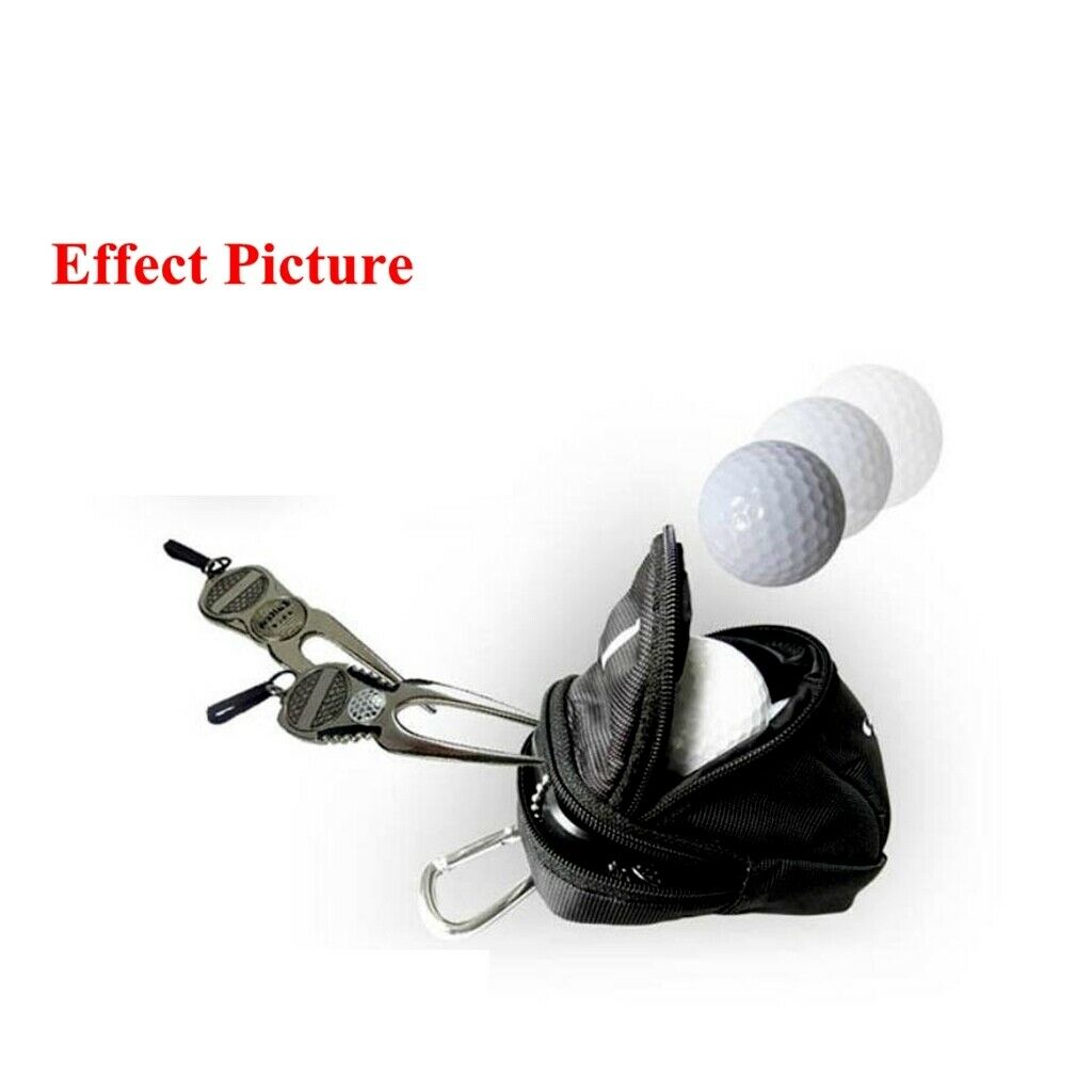 Mini Canvas Golf Ball Holder Bag Tee Holder Pouch Balls Tees Golfer Gift