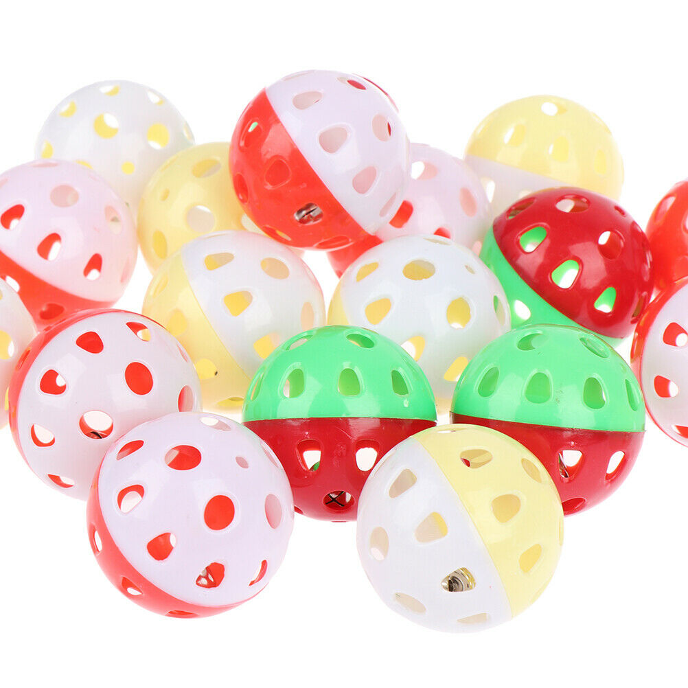 5pcs Toys for Cats Ball with Bell Playing Chew Rattle Plastic Ball Intera.l8