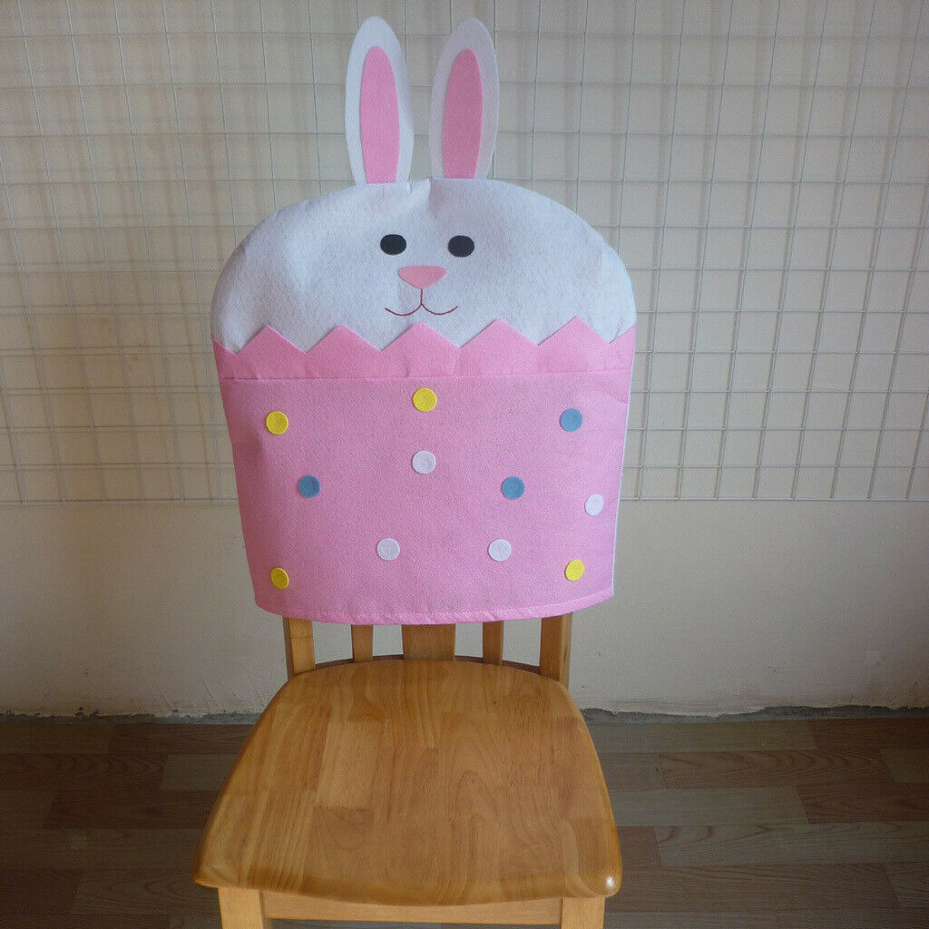 2Pcs Decorative Chair Back Cover Slipcovers 20x27inch for Easter Holiday
