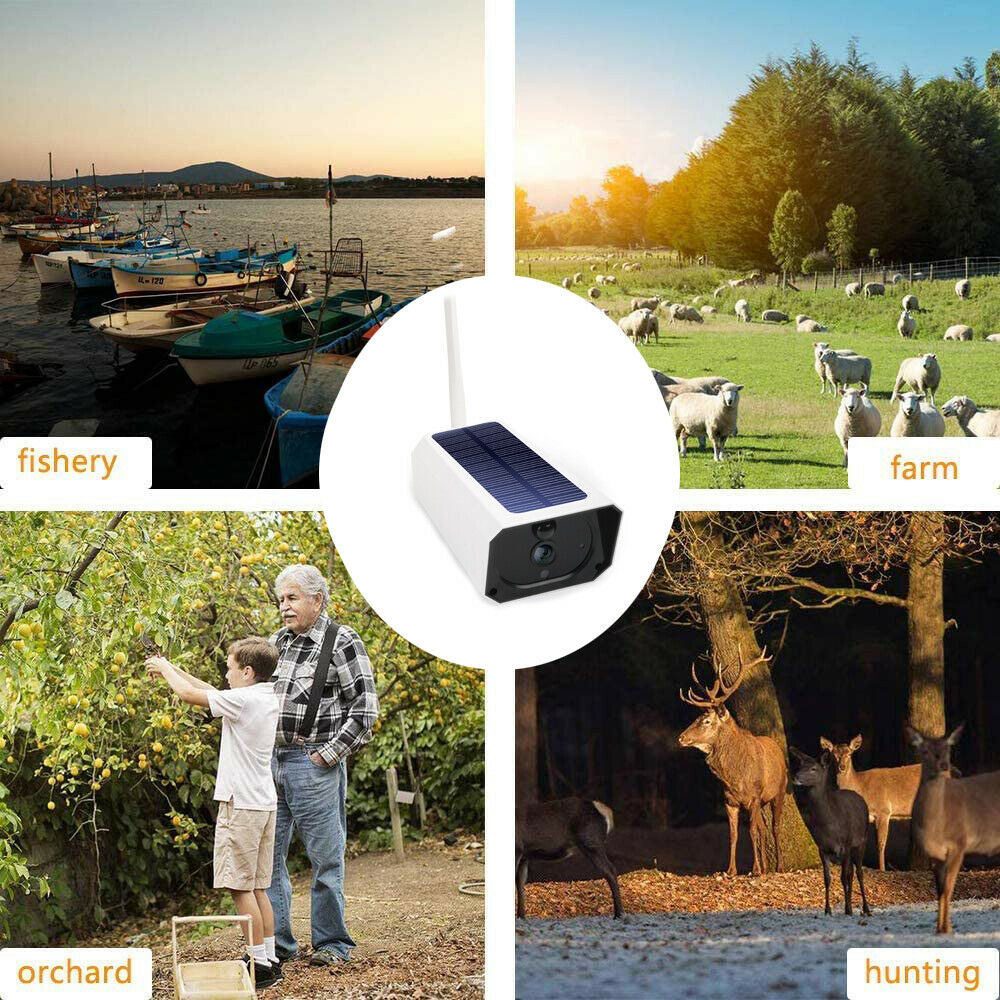 1080P Solar Powered Energy Security Camera Wireless WiFi IP Home HD CCTV Outdoor