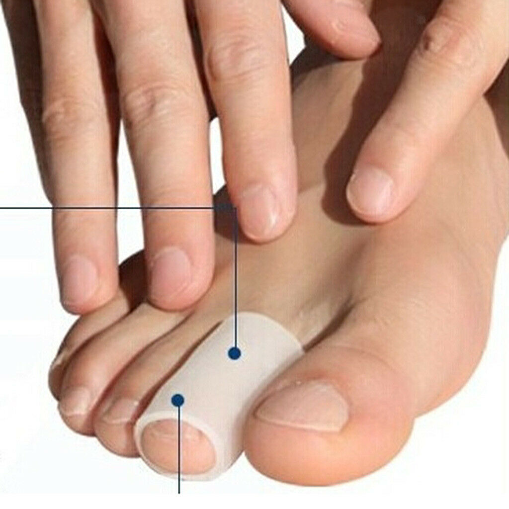 20 Pairs Silicone Toe Sleeves Tube Caps Cushions Protectors Feet Care S/L