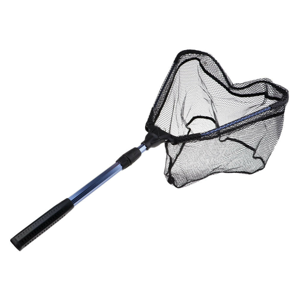 Trilateral Fly Fishing Landing Net   Foldable Aluminum Handle