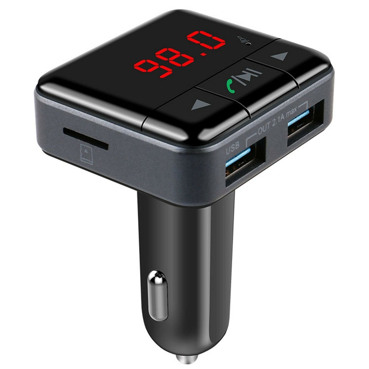 Car Kit MP3 Music Player Wireless Bluetooth FM Transmitter 2.1A Dual USB Charger