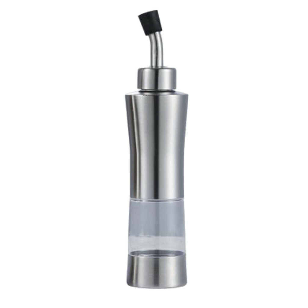 Kitchen Oil Vinegar Cruet Clear Oil Stainless Bottle with Sealed   A