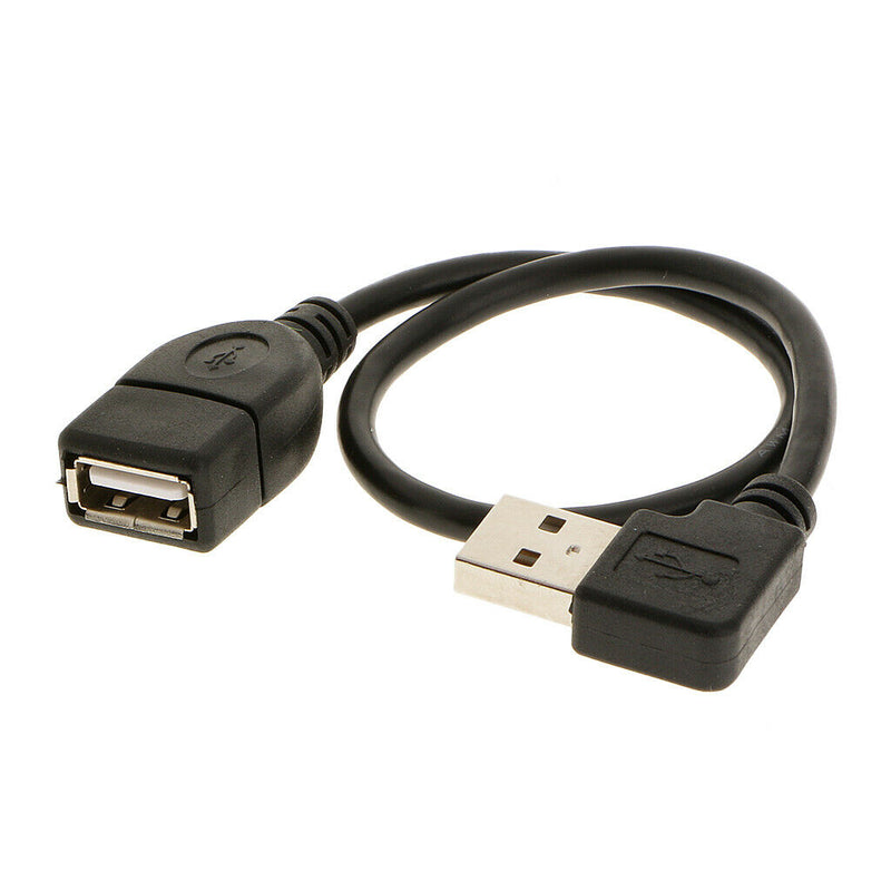 USB 2.0 Male to Female Right Angle Adapter Cable