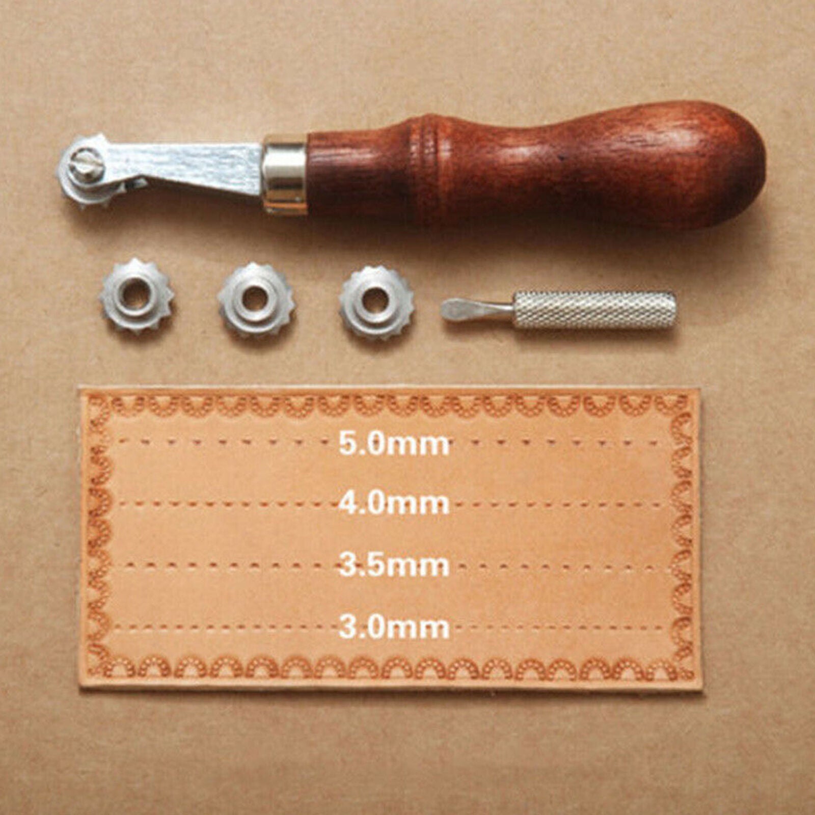 Leather Spacer Craft Sewing Wheel Roulette Tool Stitch Over Marker