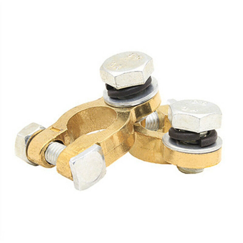 2PCS M10/M8 Car SUV Battery Pure Copper Battery Chuck Terminal Cable Head Brass
