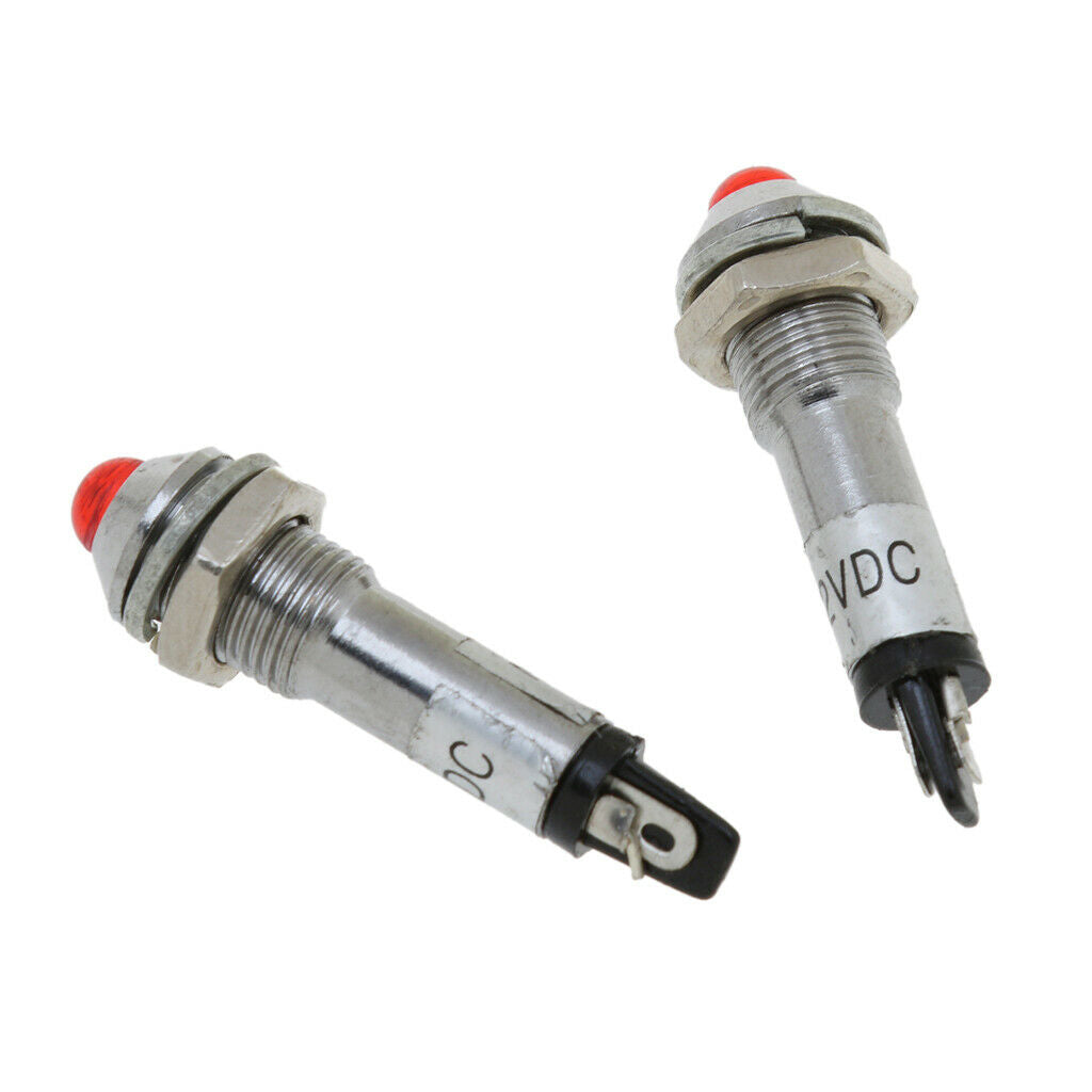 20pcs 8mm 12V LED Dash Indicator Lights Set Signal Lamp for Household Appliances