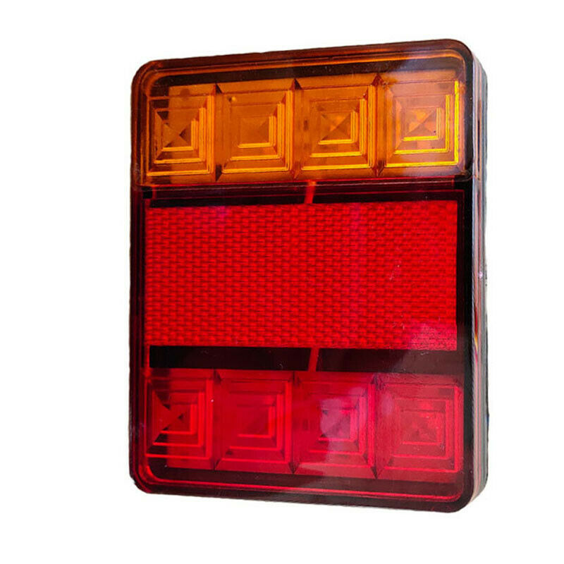 Trailer Engineering Vehicle Truck 12V 8 LED Tail Light Daytime Running Red Lamp