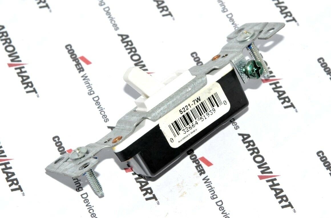 1pcs-COOPER 5221-7W 15A 120V Aluminum Toggle Switche Single-Pole Side Wire