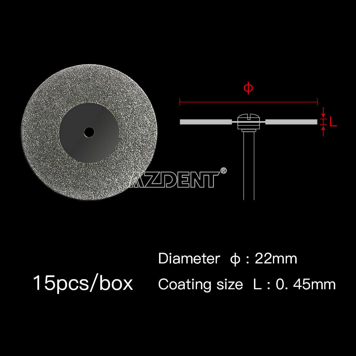 150PC Dental Lab Diamond Disc Cutting Double Side Disk Tool For Polisher Machine