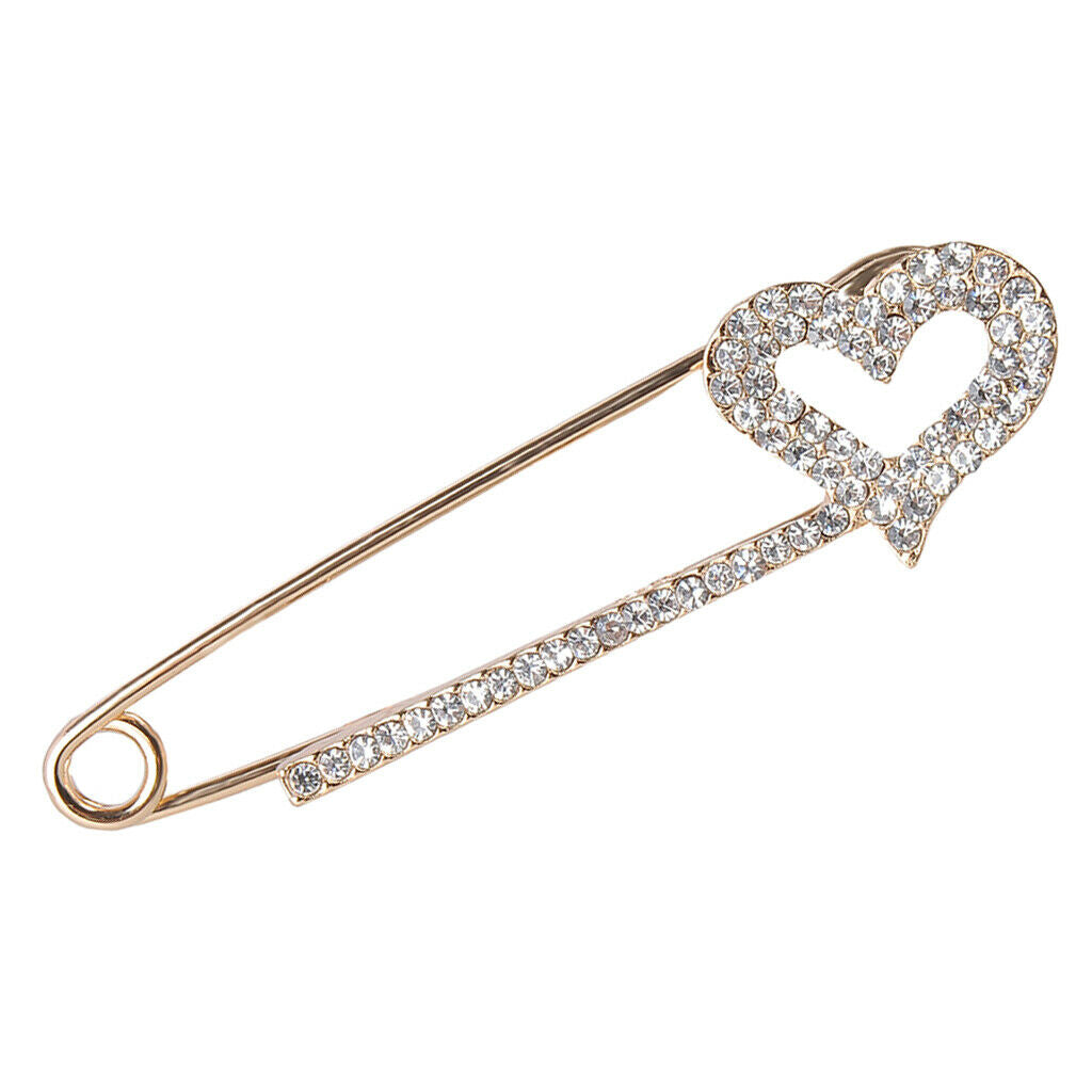 2 Pieces Jewelry Pins Brooch Pins with Crystal Rhinestone Collar