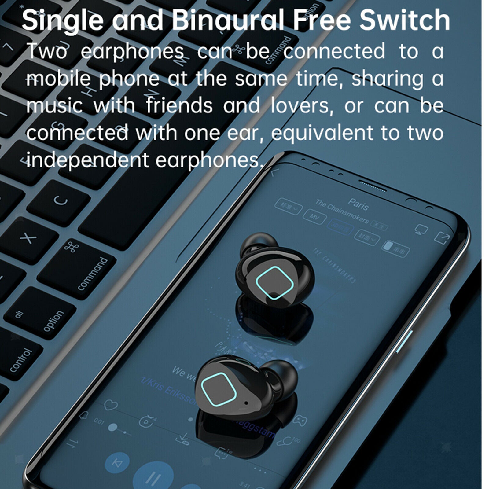 3 in 1 Wireless Earbuds,Bluetooth Speaker with Charging Case Bass Sounds IPX7