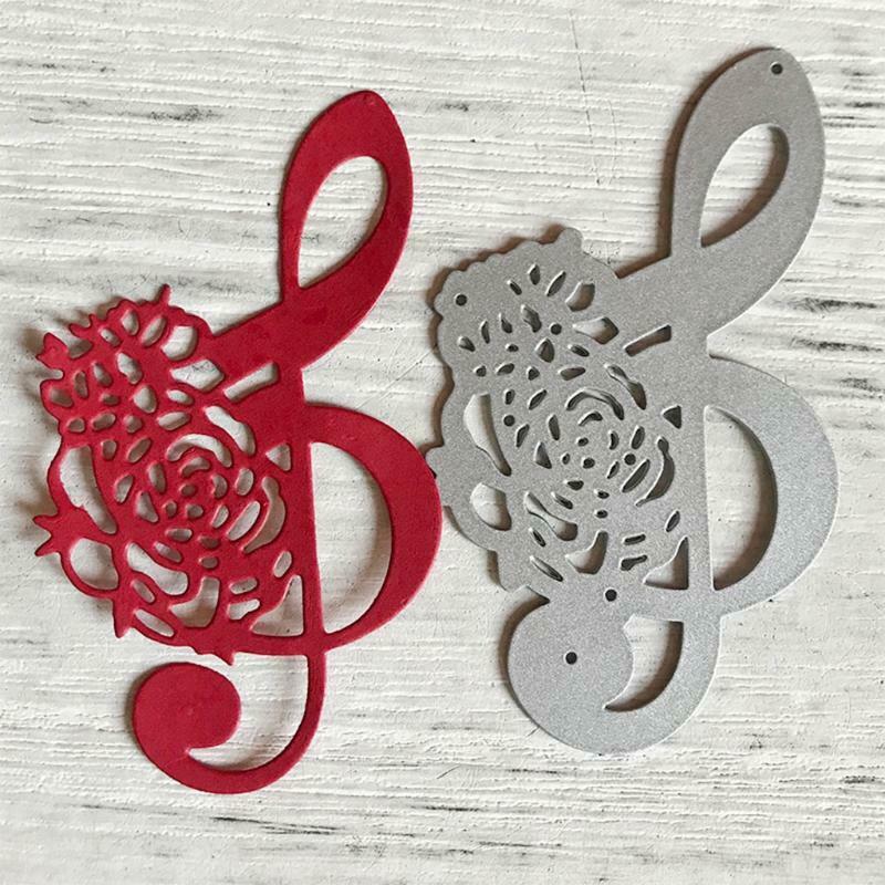 Music Note Flower Metal Cutting Dies Stencil DIY Scrapbooking Album Paper Card