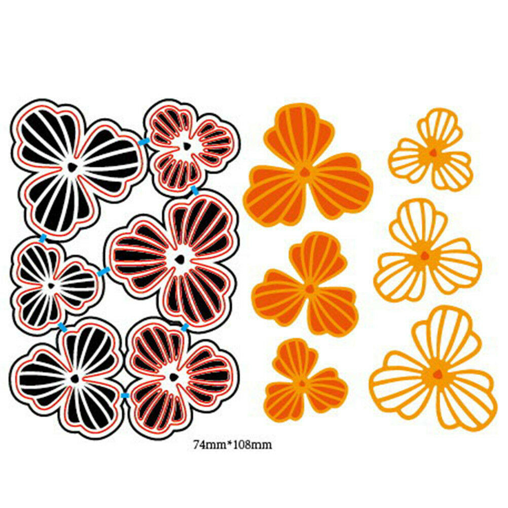 6Pcs Flowers Design Metal Cutting Dies For DIY Scrapbooking Album Paper Ca.l8