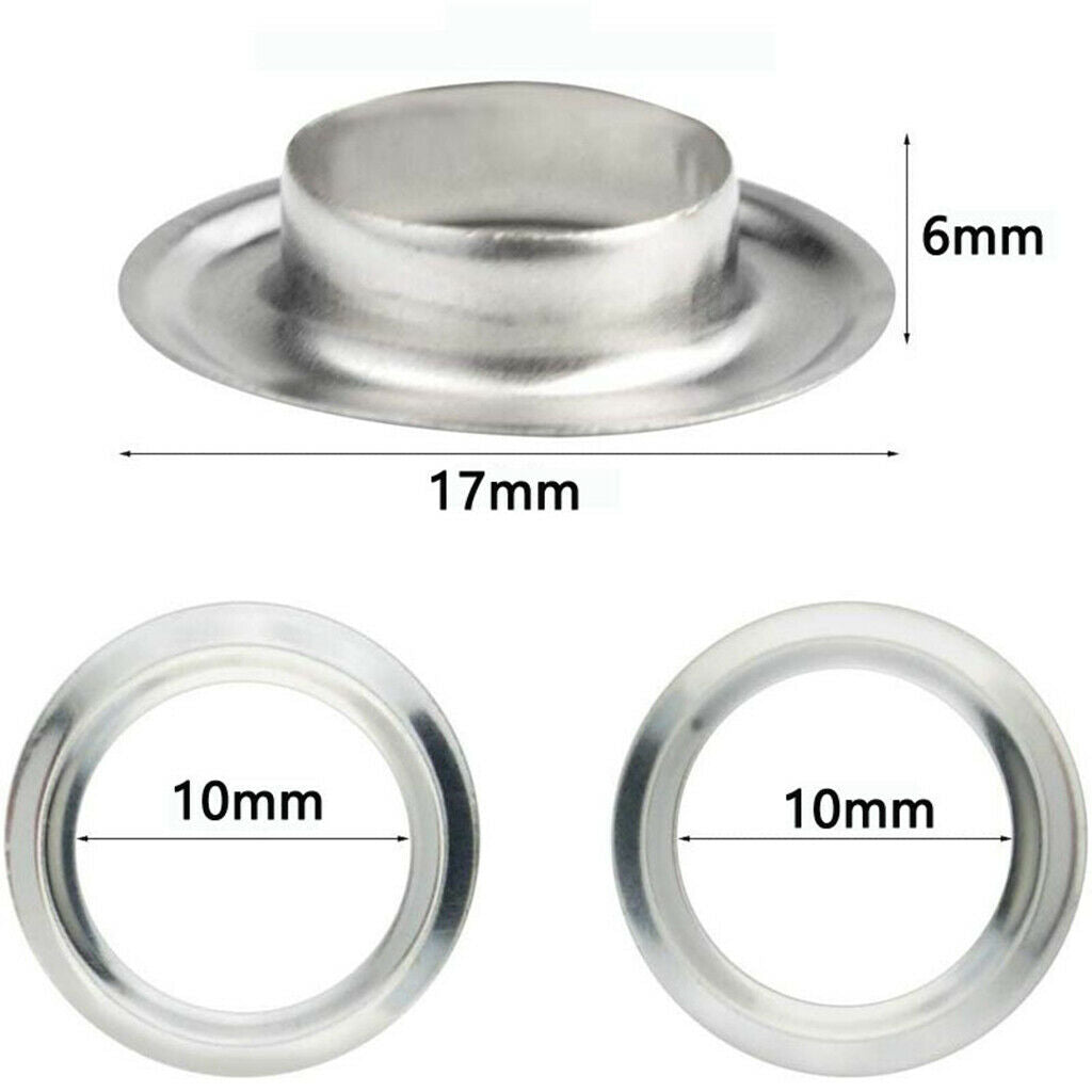 100 Sets Grommet Setting Tool with 3PCS Install Tools Eyelet Kit for Curtain