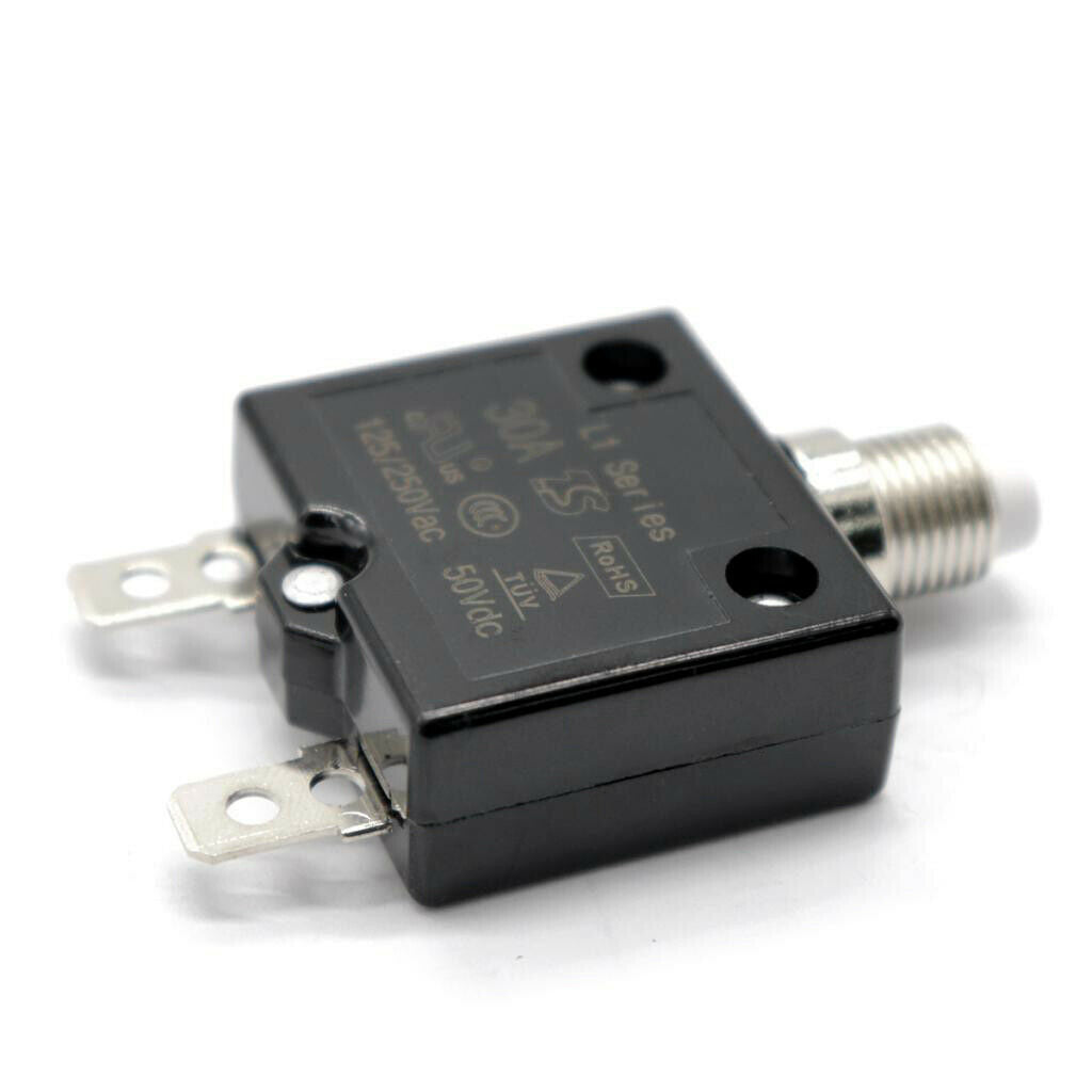 Push Button Resettable Circuit Breaker with 2 Quick Terminals