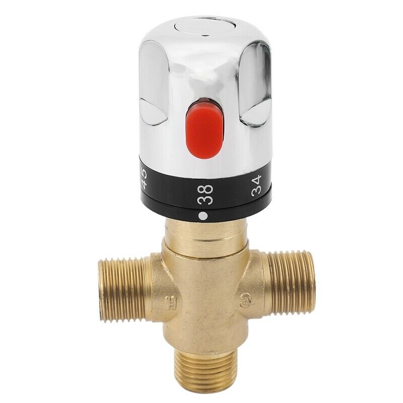 Pipe Thermostat Faucet Thermostatic Mixing Valve Bathroom Water Temperature CoN7