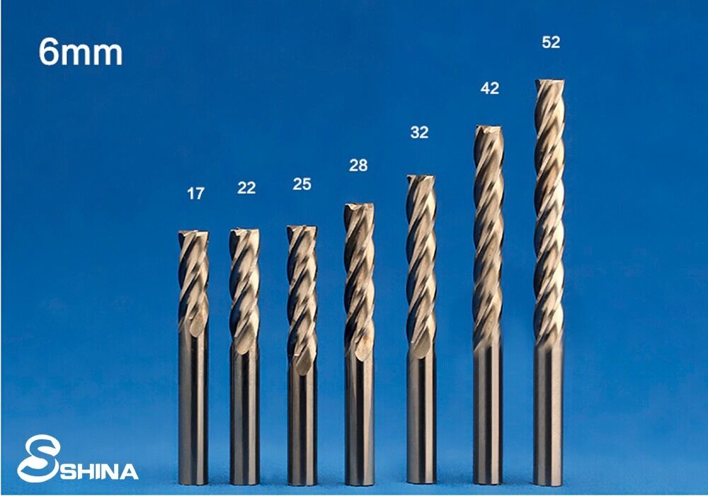 5x 4 Flute Hi-Q CNC Router Bits End Mill Spiral Cutter Tungsten Tool 3.175*22