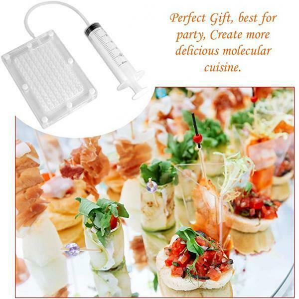 Molecular Gastronomy Caviar Maker Dispenser Strainer with Tube & Spoon Kit