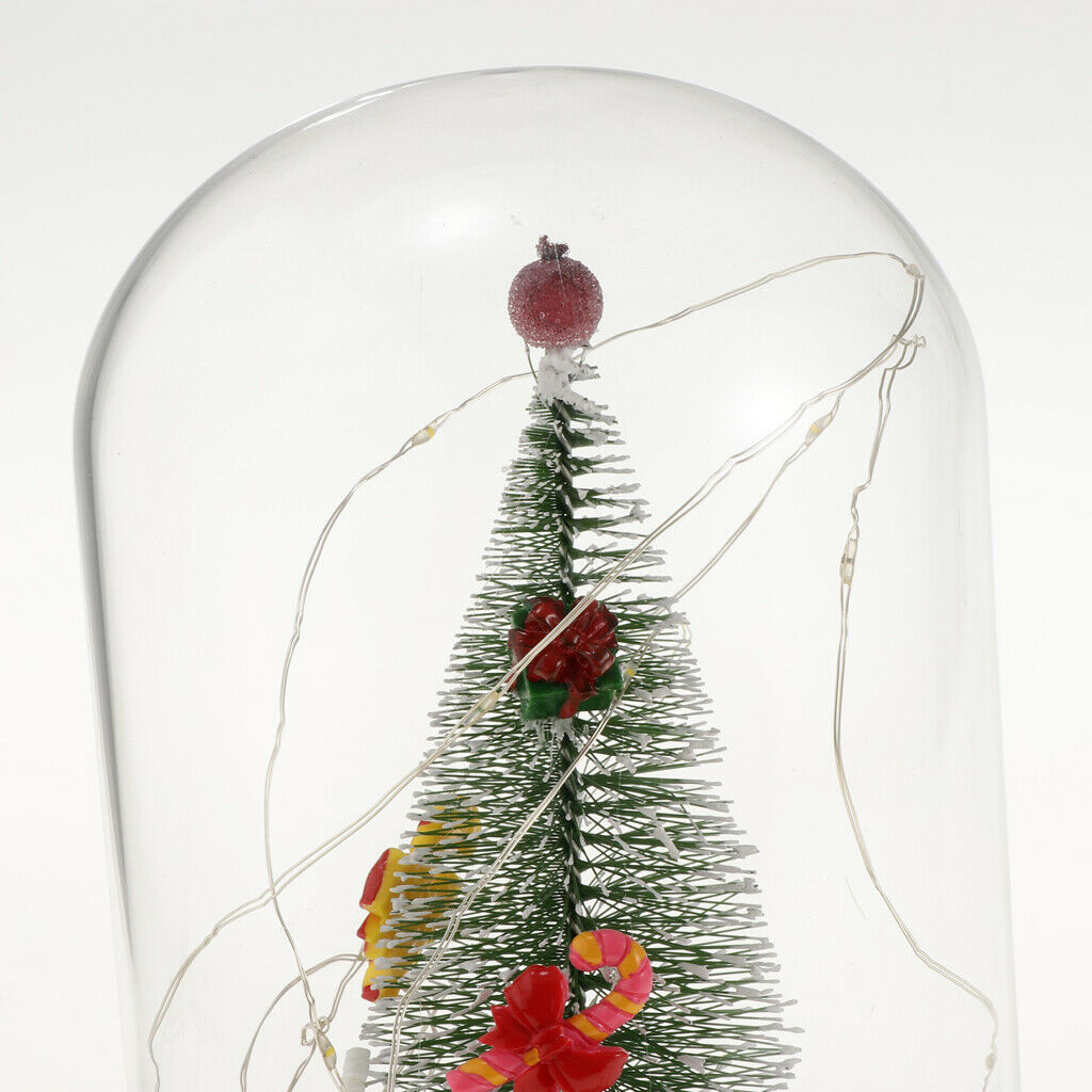 LED USB Christmas Home Night Light Xmas Glass Immortal Preservation Vase