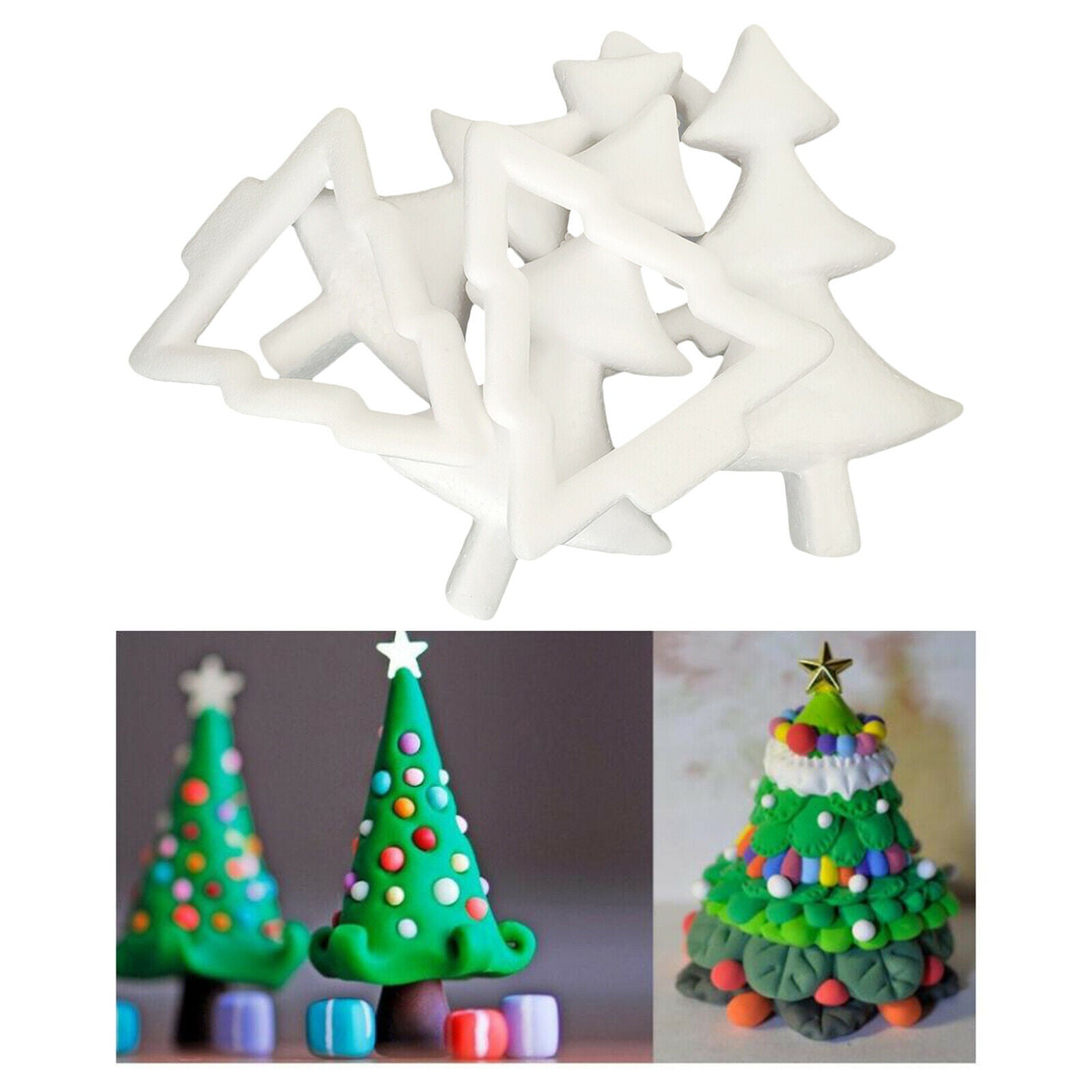 6x Foam Xmas Tree DIY Tree Shape Decorations for Birthday Party Indoor Home