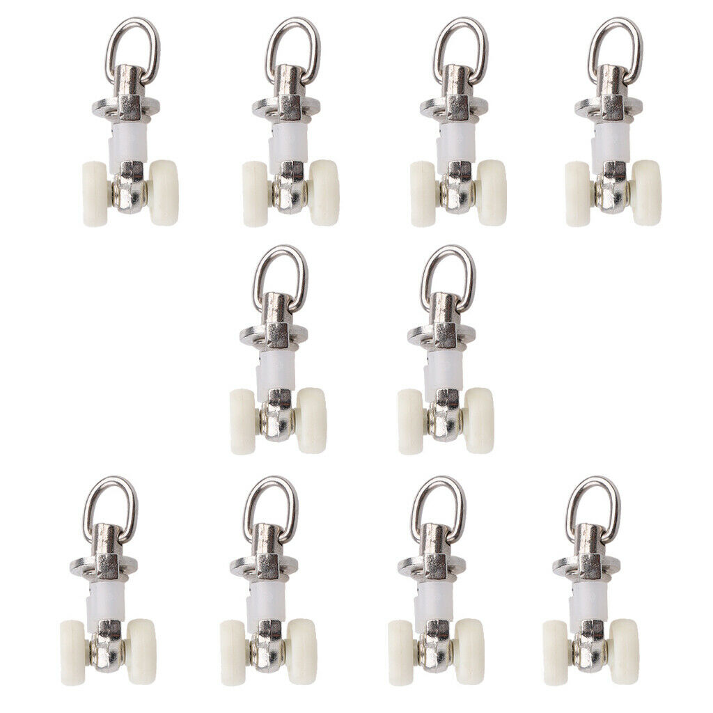 40-pack Aluminum Silent Curtain Track Glider Sliding Roller Hook DIY 26&30mm
