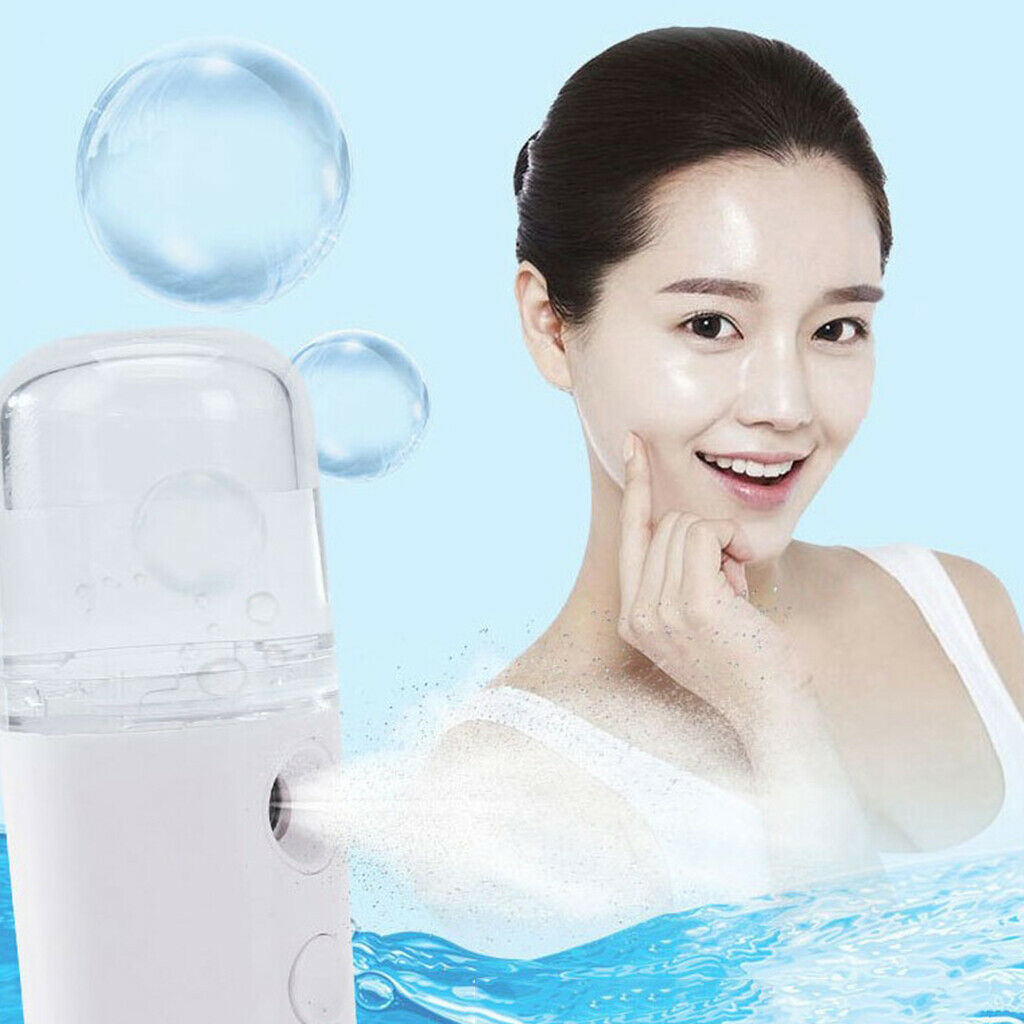 Mini Nano Facial Handy Cool Mist Spray Machine Face Hydration Sprayer White